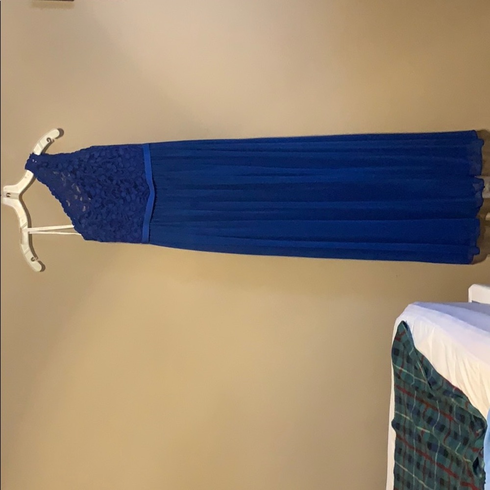 A size 2 long blue dress (worn once)